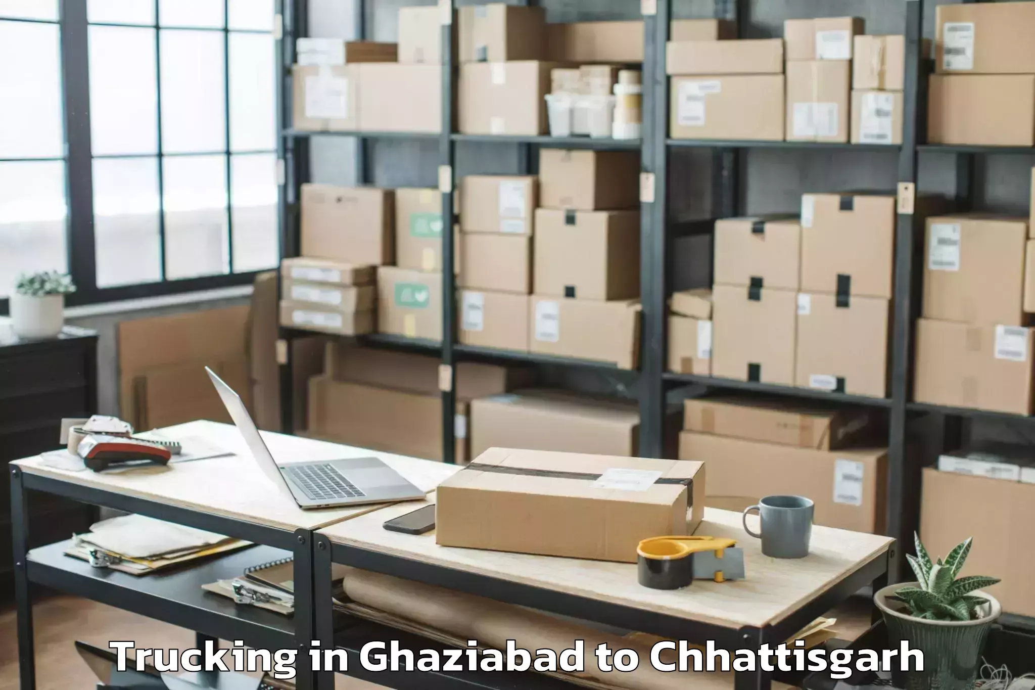 Professional Ghaziabad to Jashpur Trucking